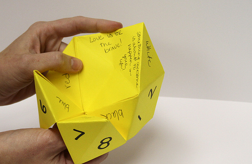 Organize Paperwork - Origami Fortune Teller